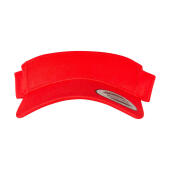 Curved Visor Cap - Red - One Size